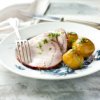 Kassler med sesamtcke och balsamicopotatis