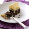 Kladdkaka med kokostosca i lngpanna