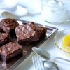 Kladdkaka i lngpanna med inkokta clementiner